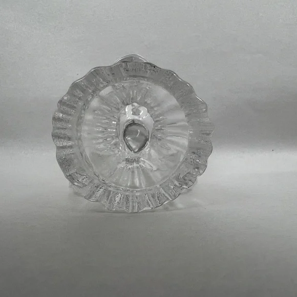 Small Glass Angel Clear Candle Holder Elegant Christmas Decorative Figurine - Picture 4 of 4